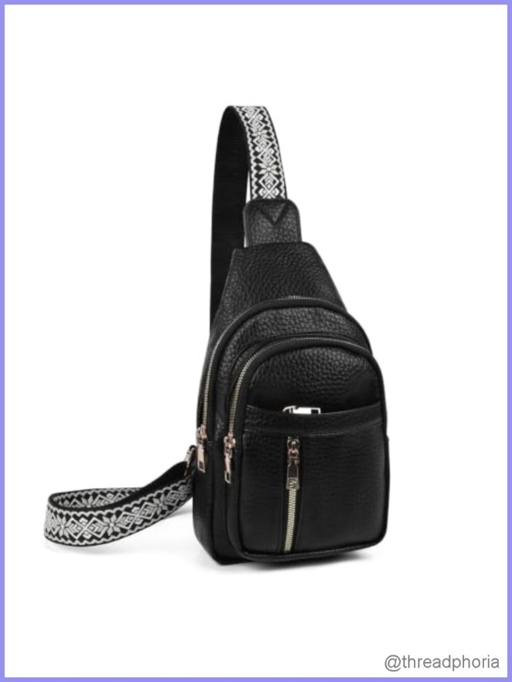 Women's PU Leather Sling Bag Crossbody Fanny Pack Adjustable Strap Travel
